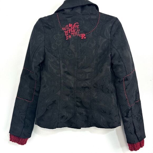 Desigual Black Brocade Blazer - Picture 2 of 15